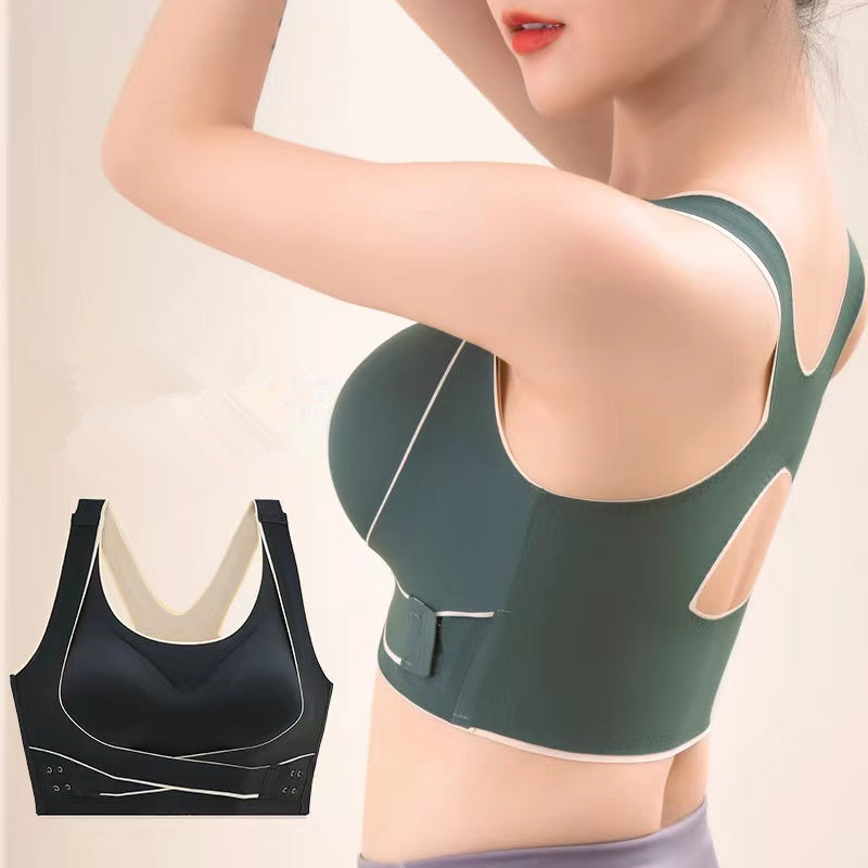 X-Strap Style Side Buckle Tank Top Bra, No Steel Ring