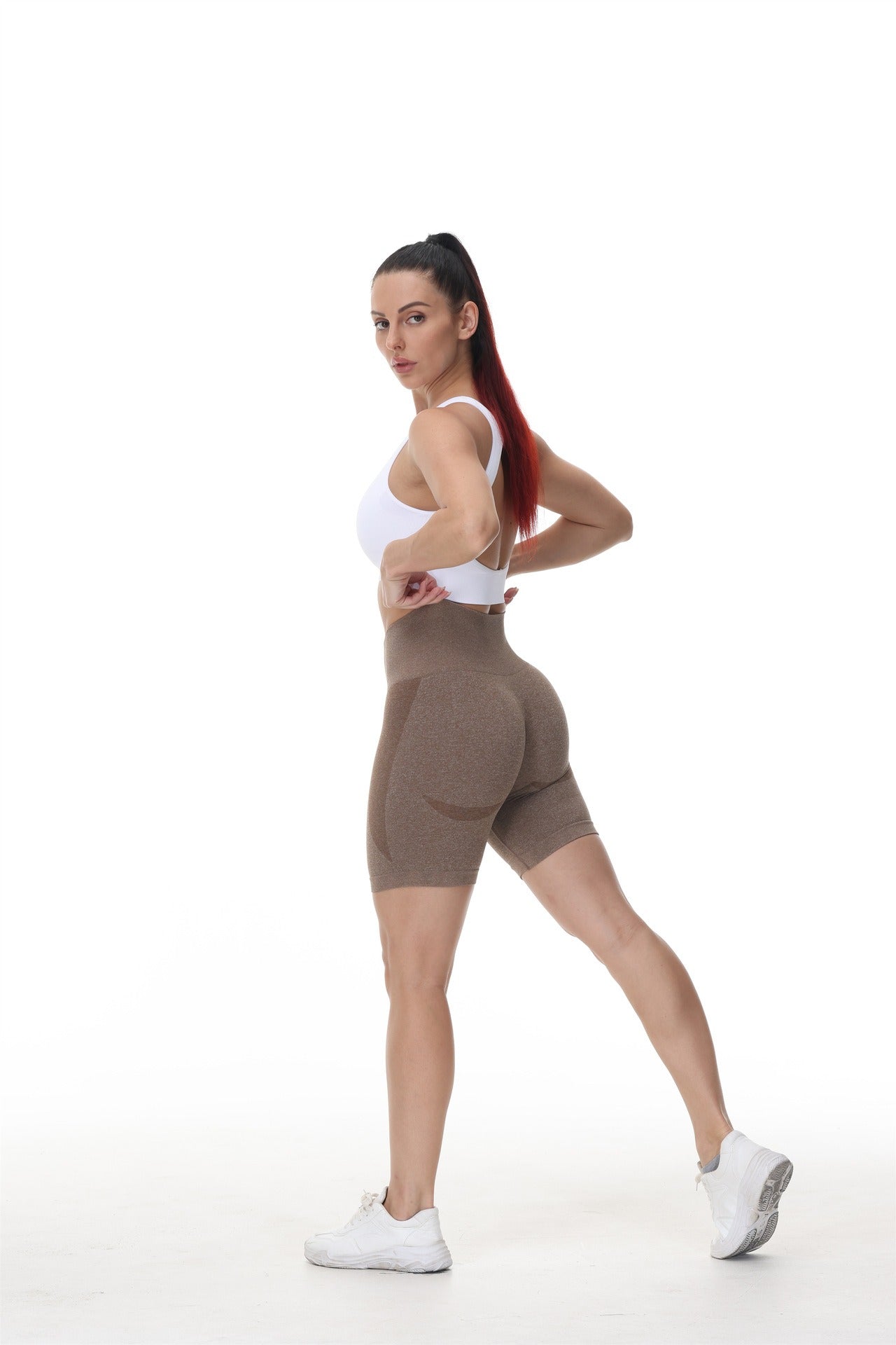 Shrink Side Crescent Fitness/Yoga Shorts