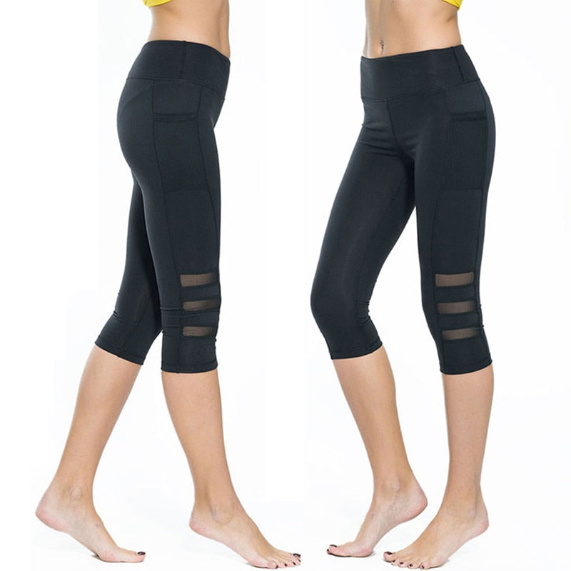 Calf-length High Waist Capri Pants *Black Only*