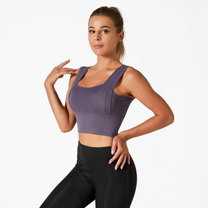 Top and Pants Set, Padded Vest Style Top, Fitness/Yoga Pants